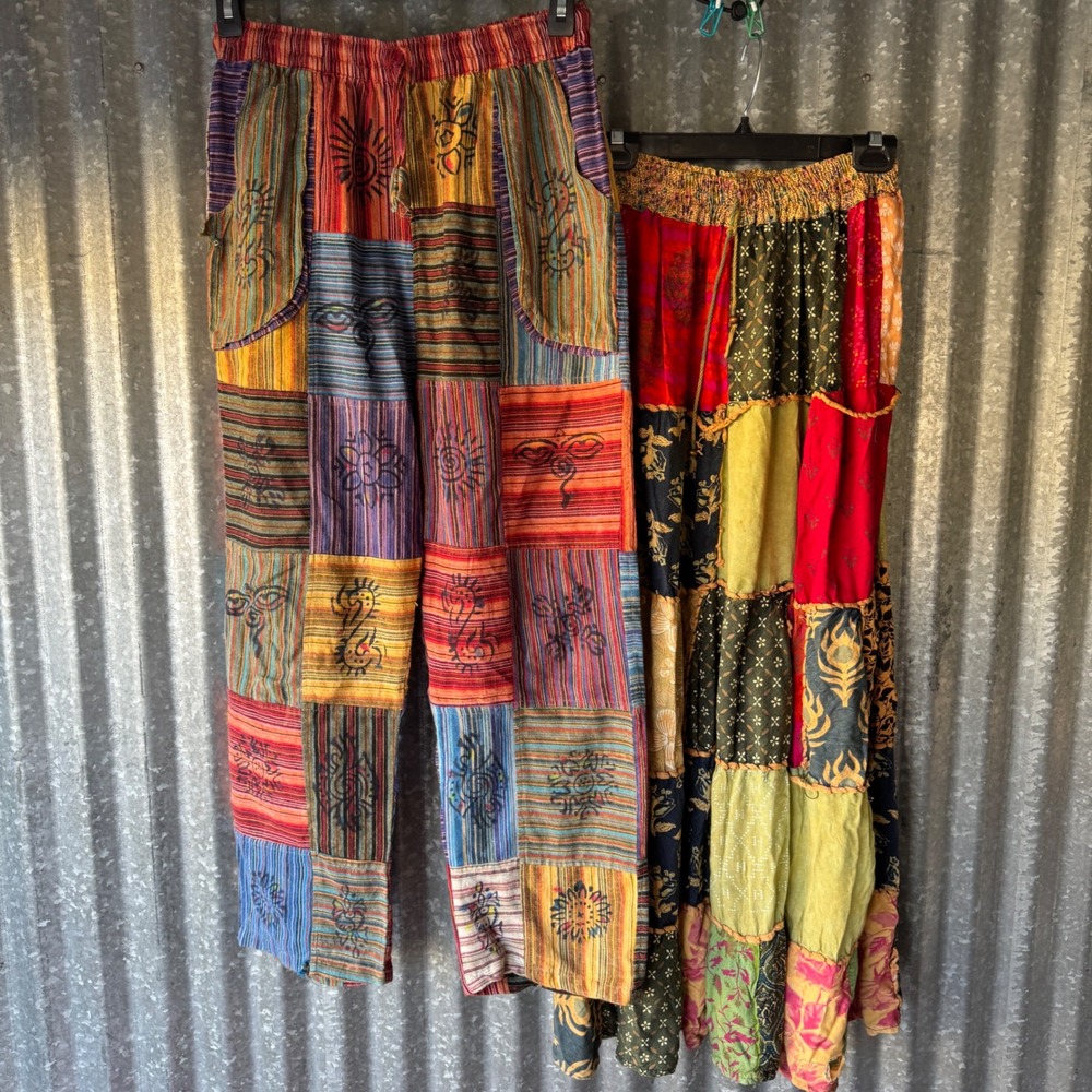 Rising International Patchwork Pants And Skirt Se… - image 1